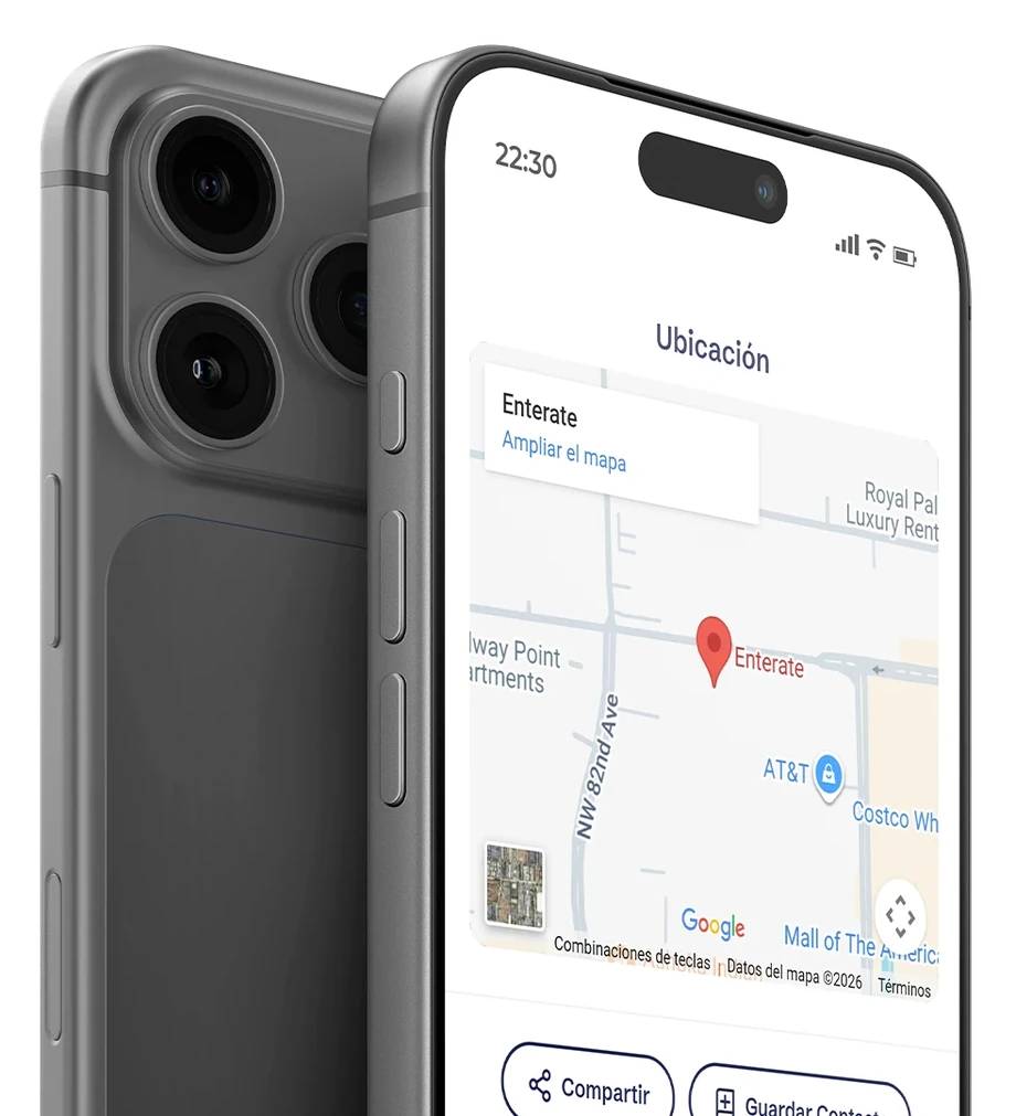 Mapa con ubicación GPS