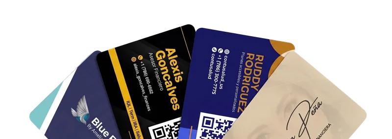 Ejemplos de tarjetas físicas NFC qclicks